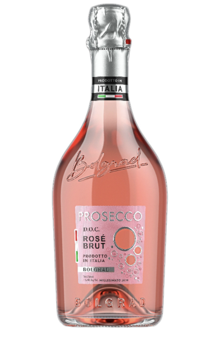 Вино ігристе Bolgrad Prosecco Rose Brut DOC сухе рожеве 11% 0.75 л